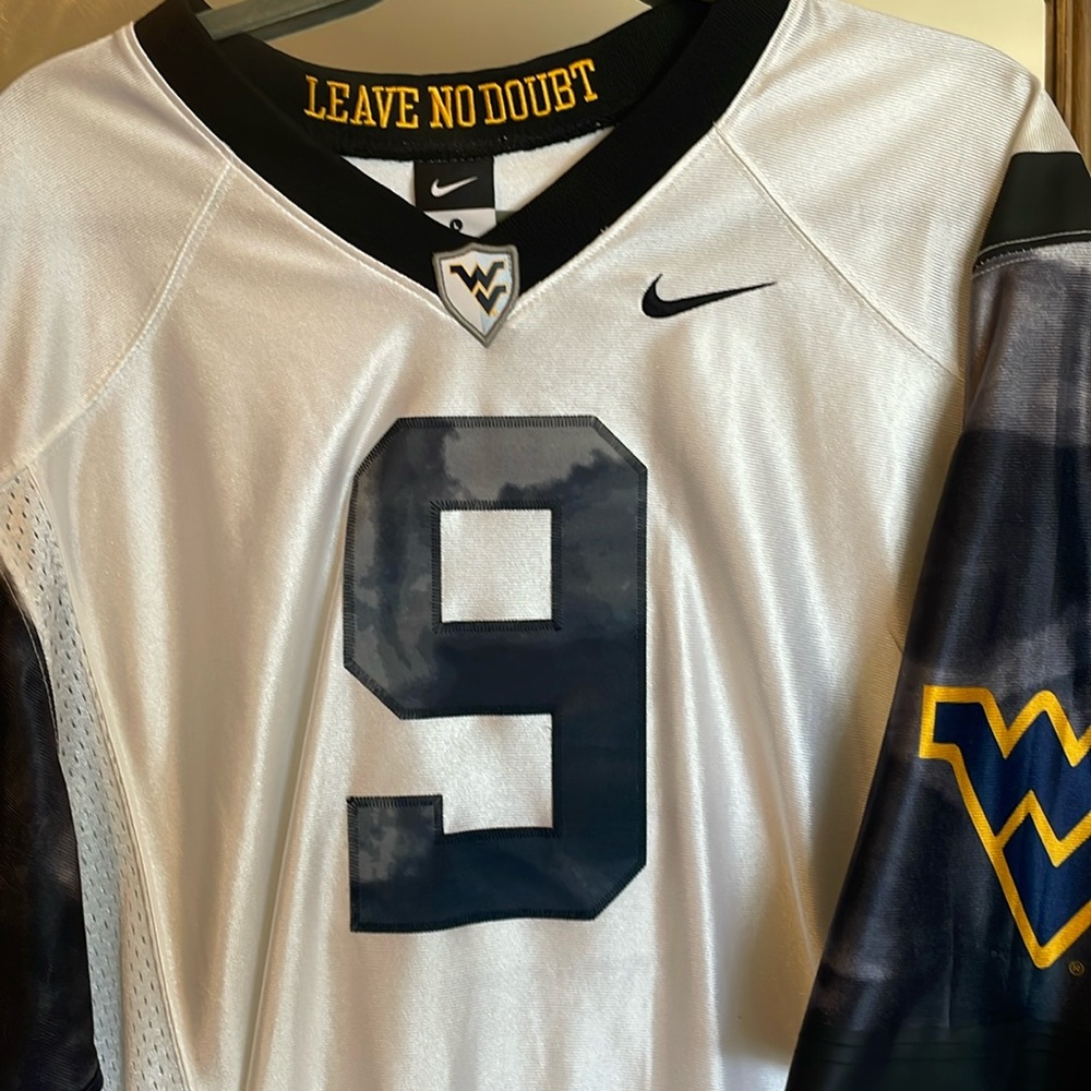 Vinatage WVU West Virginia university pro combat jersey. Coal themed. Size large